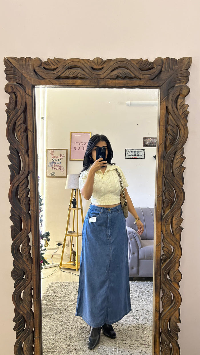 1 Denim Skirt 28 waist/l:33