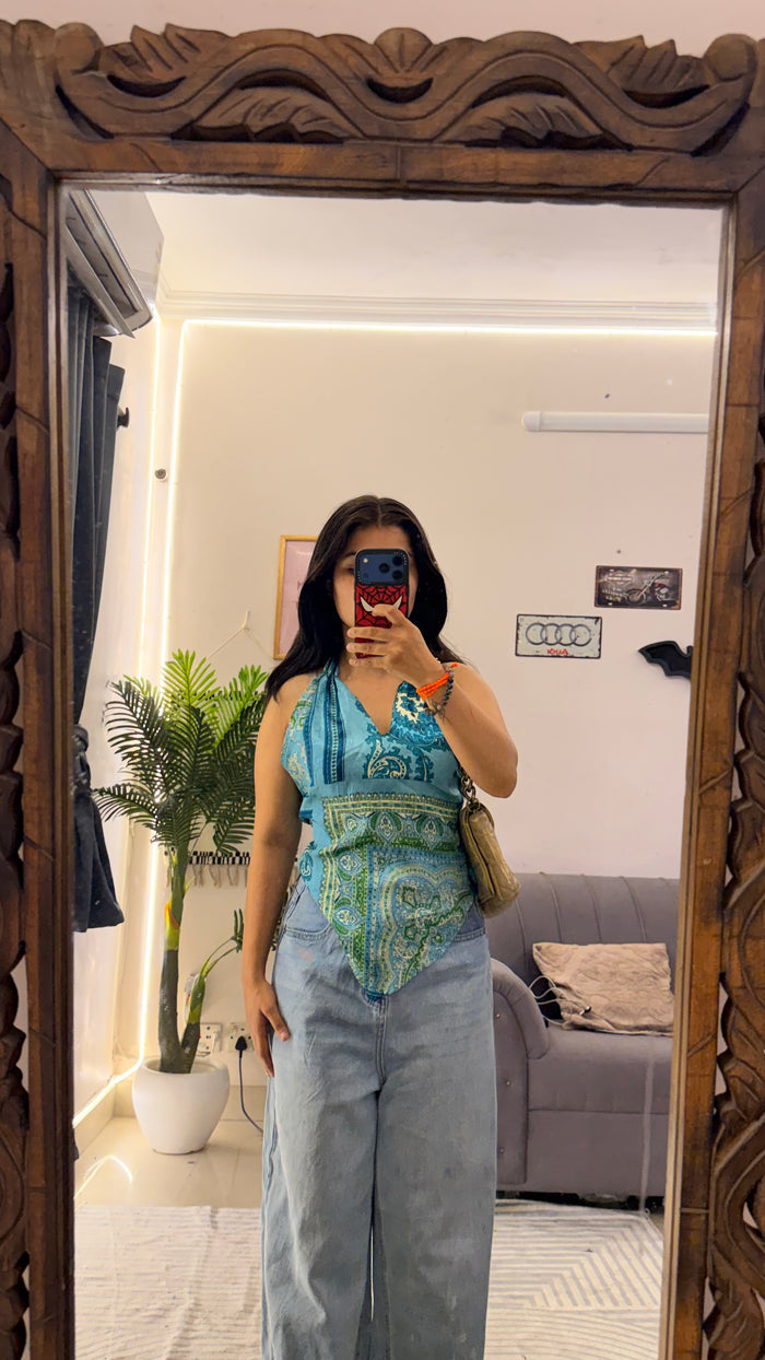 11 cute satin halter neck top free size
