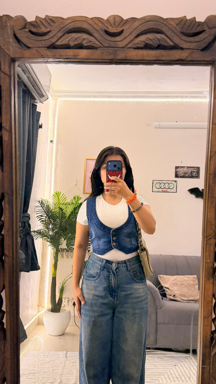 14 cute denim vest 32 bust