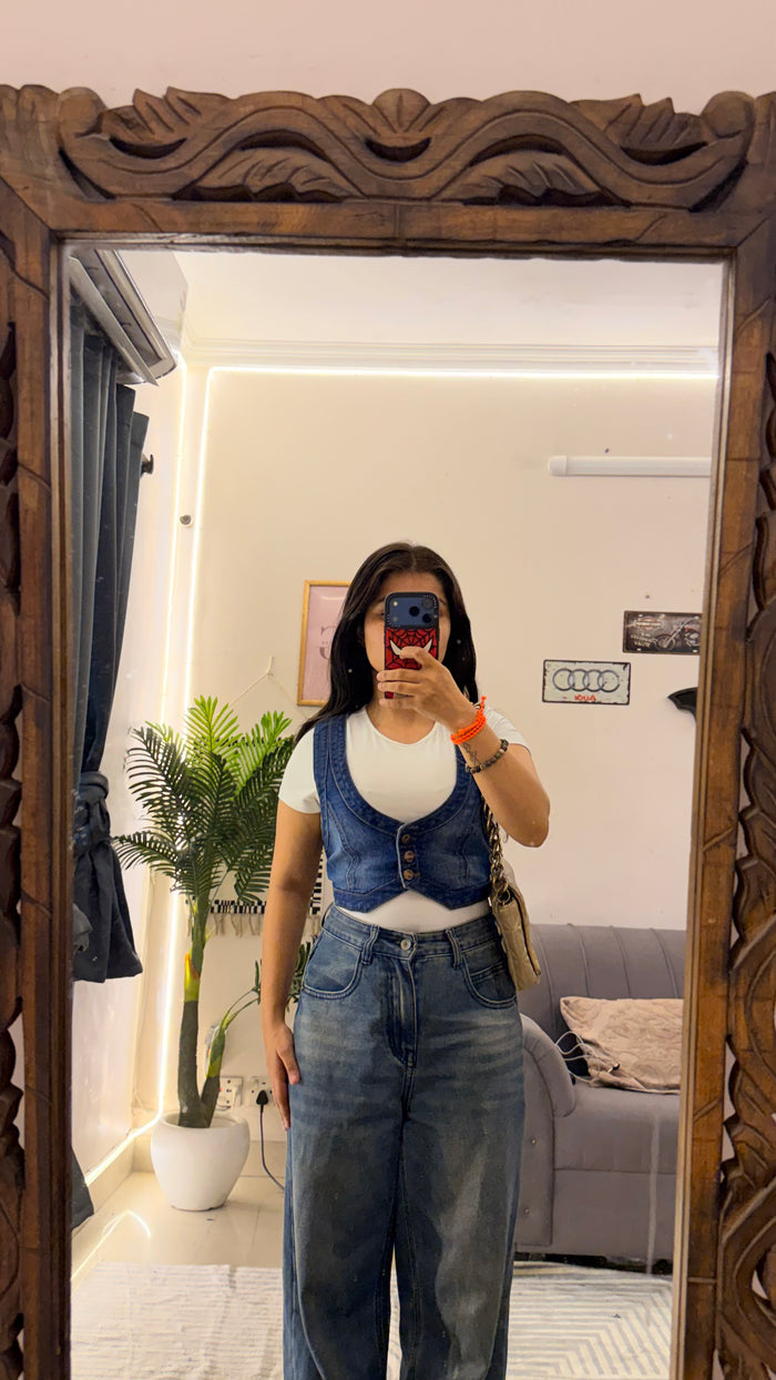 14 cute denim vest 32 bust