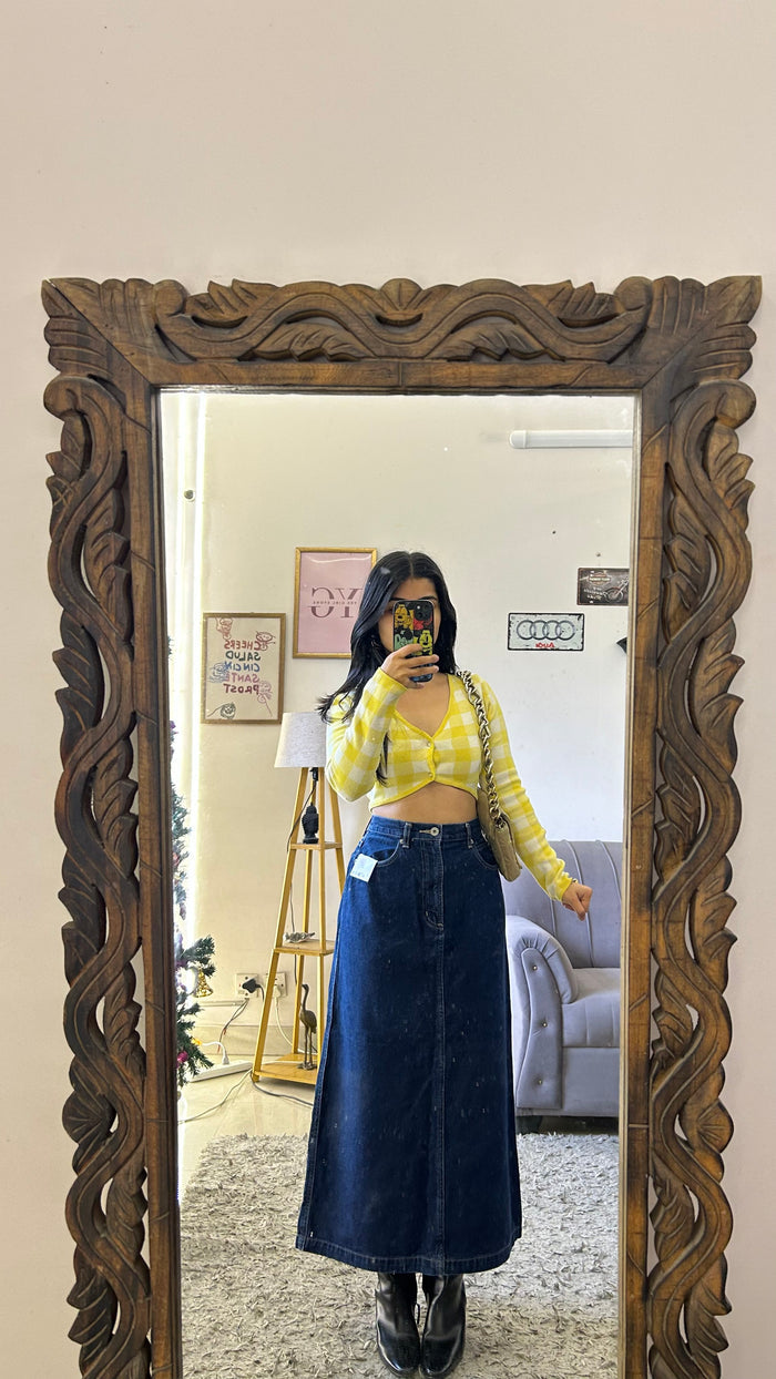 15 denim skirt26 waist/l:34