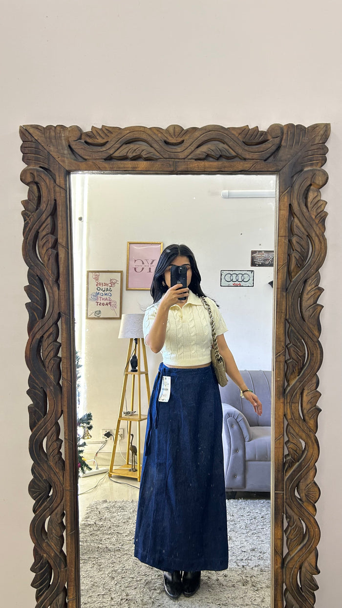2 denim skirt free size