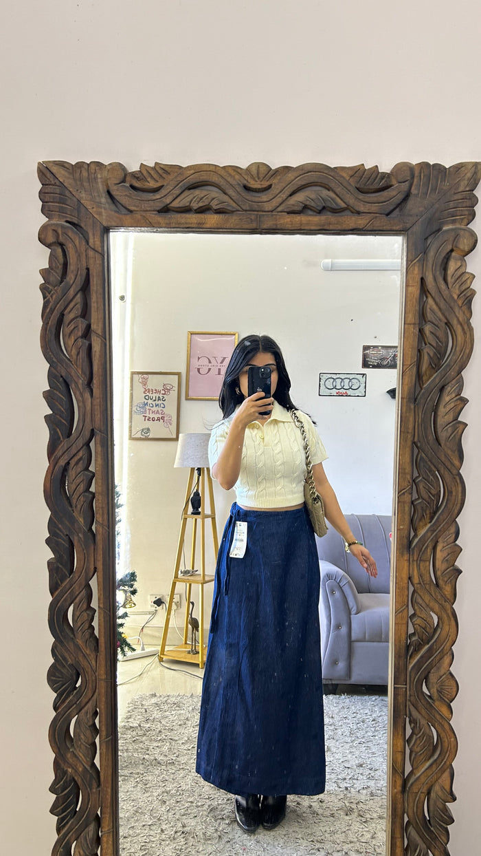 2 denim skirt free size