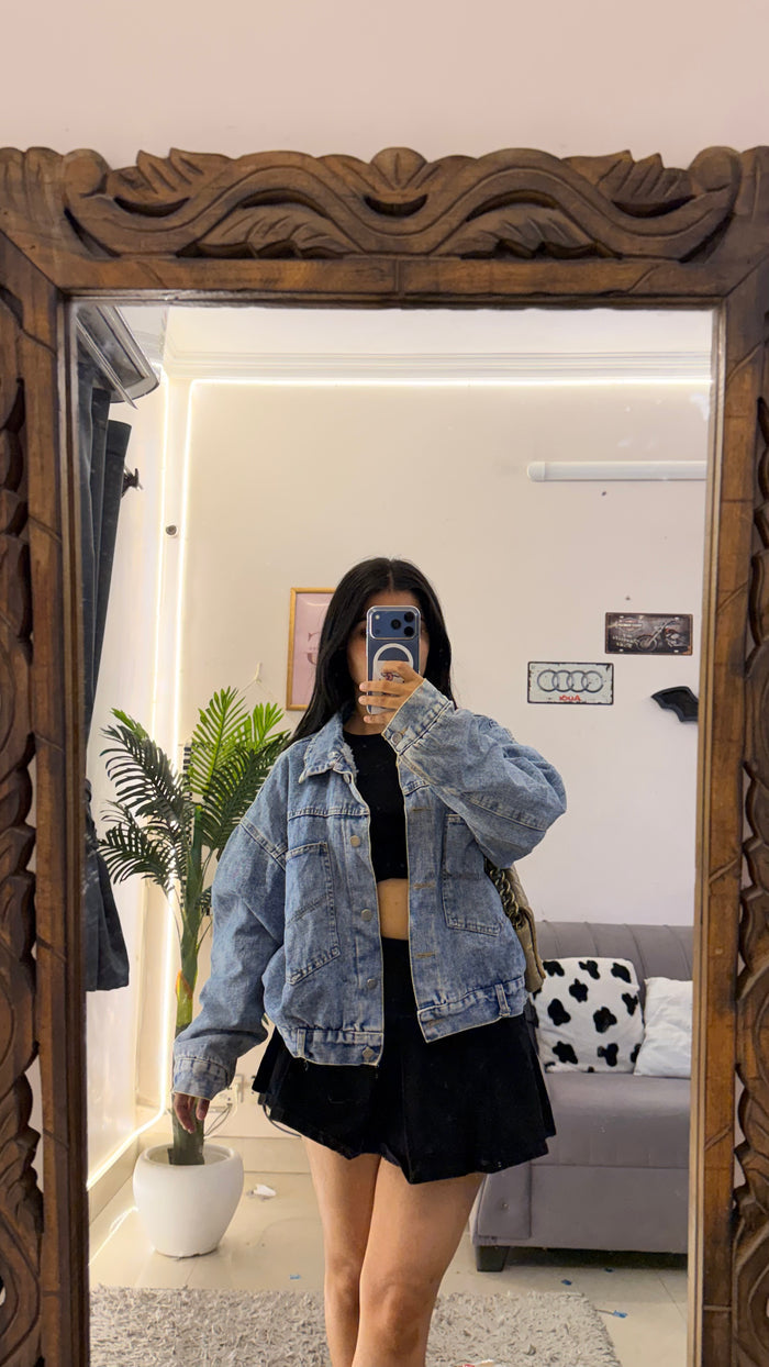 22 Denim Jacket upto bust44/L17  fur inside