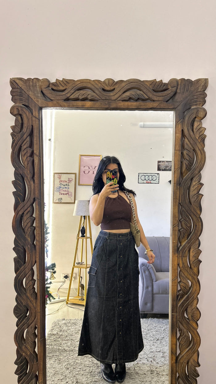 23 denim skirt 26 waist/l:34