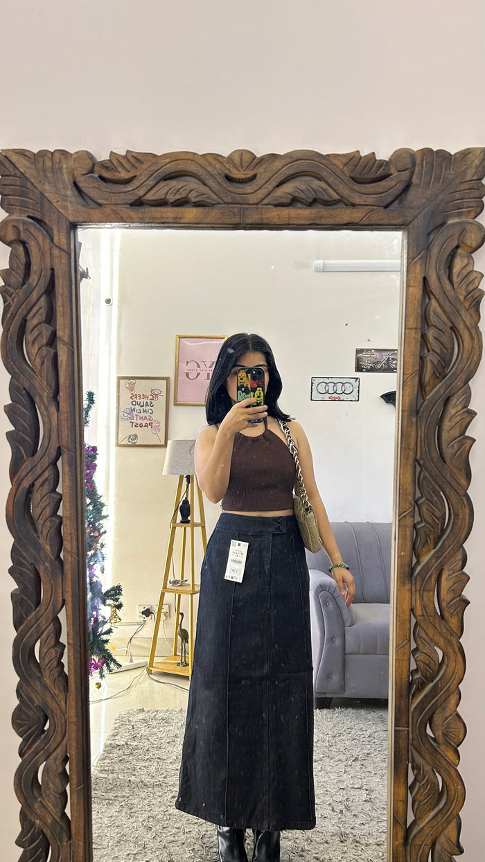 27 denim skirt 28 waist/l:34