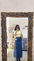 29 denim skirt 25 waist/l:34