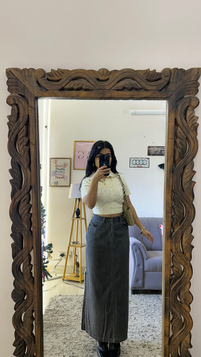 3 denim skirt 27 waist/l:35