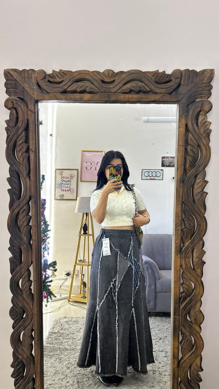 34 denim skirt 28 waist/l:36!