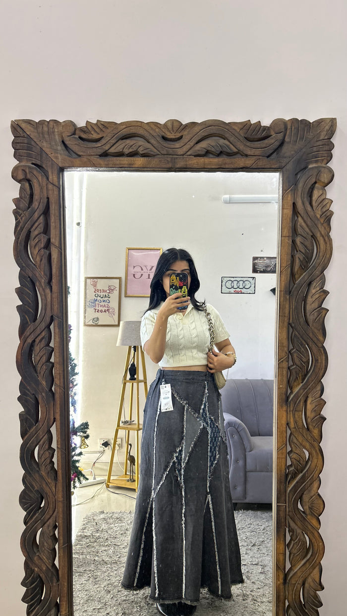 34 denim skirt 28 waist/l:36!