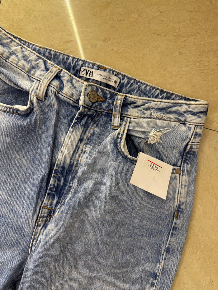 4) zara Jeans waist:28/l:46/highwaist:13/hips:36