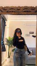 43 summer top thrifted 32-35 bust
