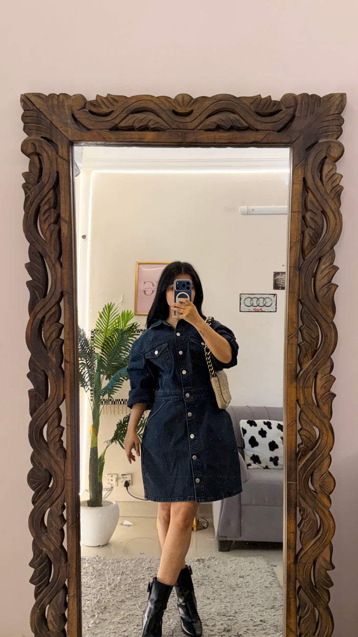6 Denim zara Dress up to Bust 40 /L45