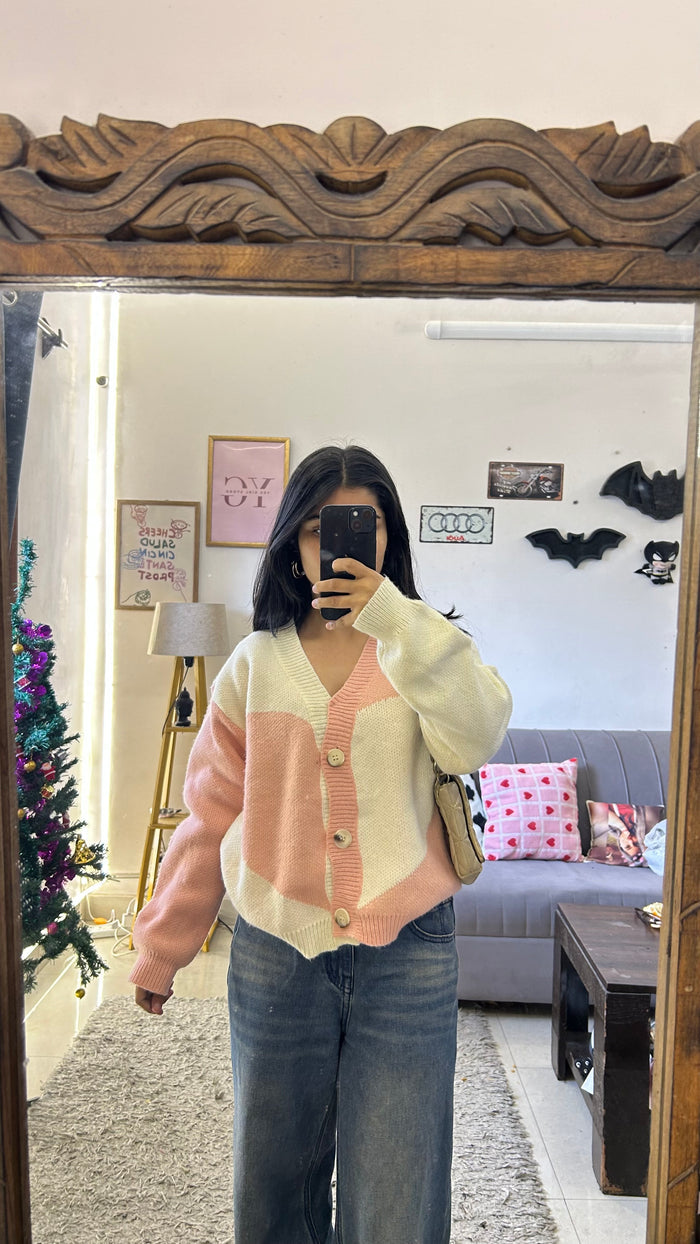 66 Cute heart Sweater S-M