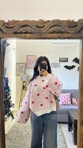 67 Cute Heart Sweater M