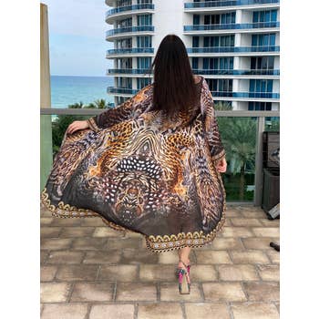 680 animal print duster
