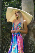 689 Floral  Halter Hawaii Dress - BACK IN STOCK