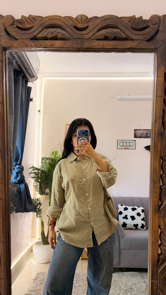 7 cute cotton linen shirt 34-36
