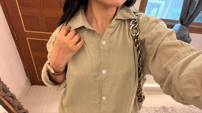 7 cute cotton linen shirt 34-36