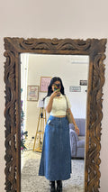 8 denim skirt30 waist/l:31