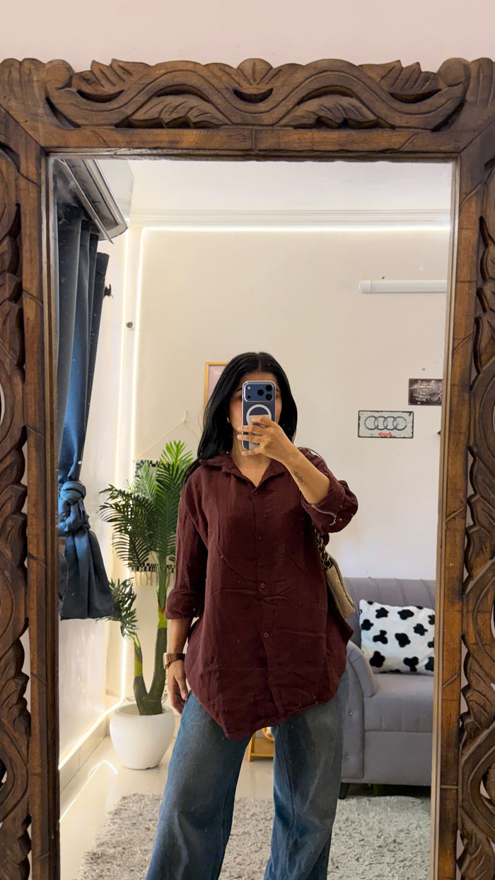 9 cute shirt cotton lien 34-38 bust