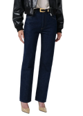 90's French High Rise Straight Leg Jean