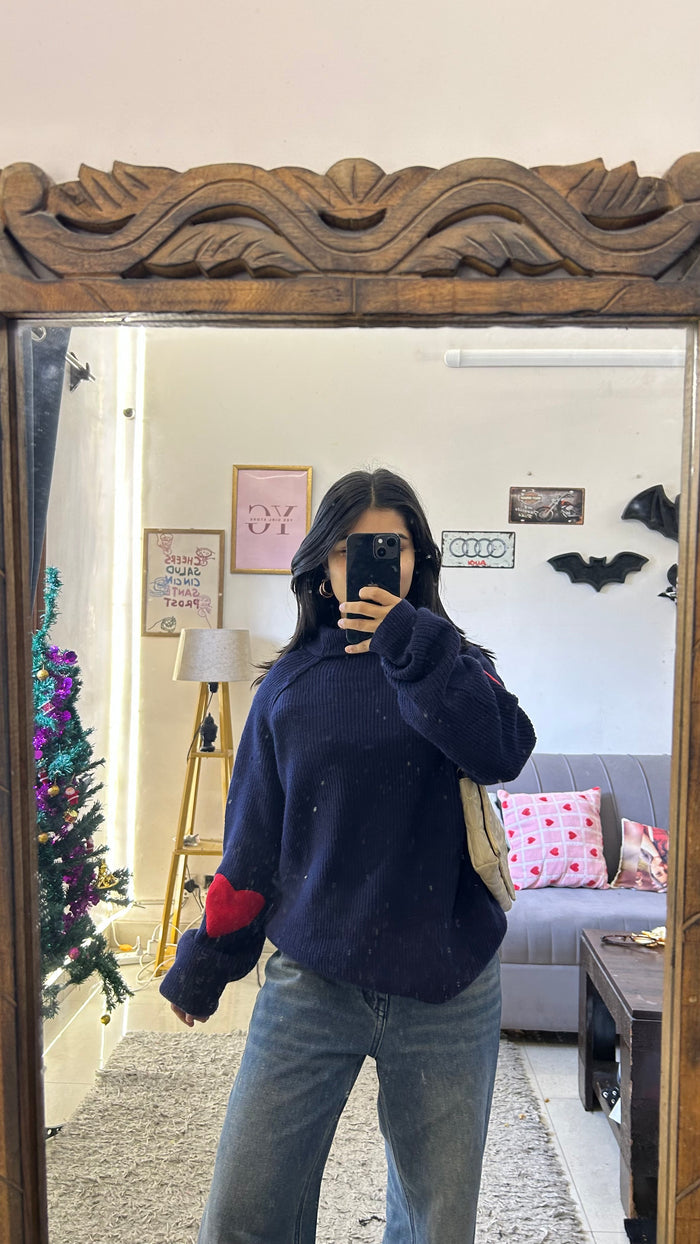 95 Heart Sweater L