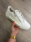 Jana - White Zip Trainer
