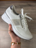 Rieker - White Silver Trainer