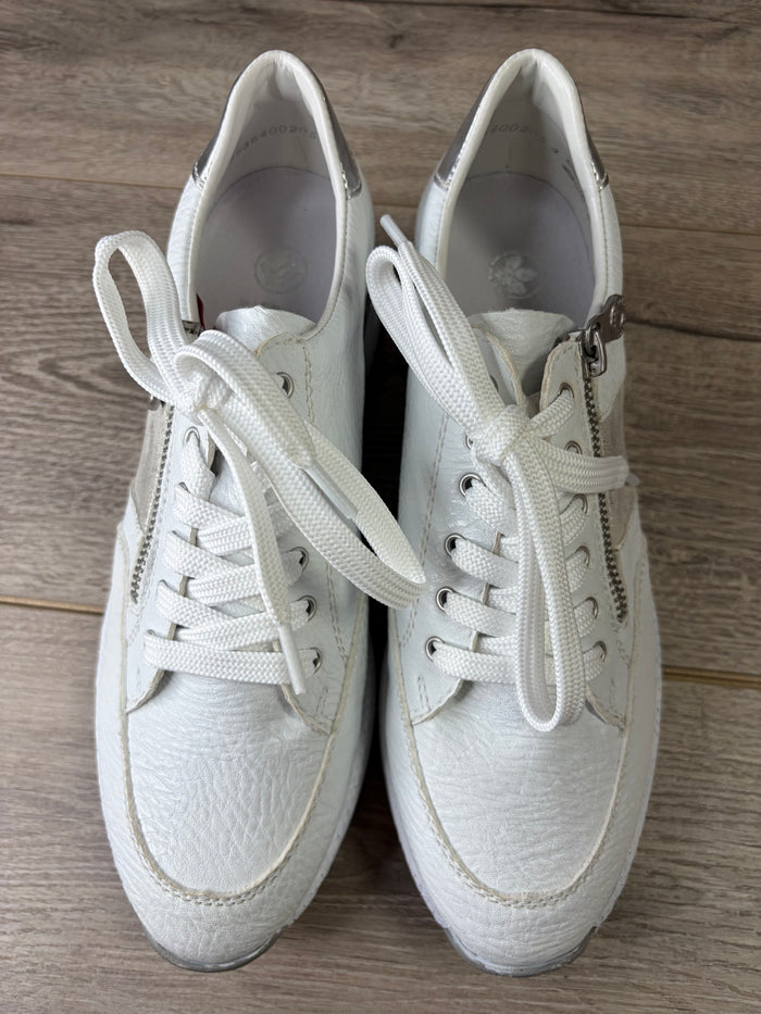 Rieker - White Silver Trainer