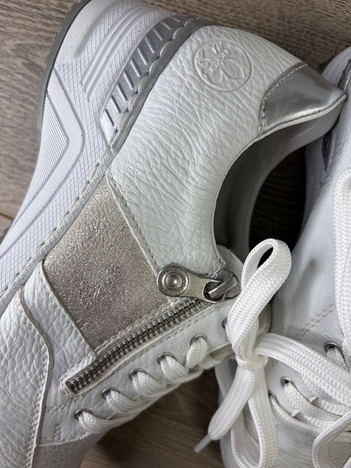 Rieker - White Silver Trainer