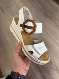 Rieker - White Wedged Sandal
