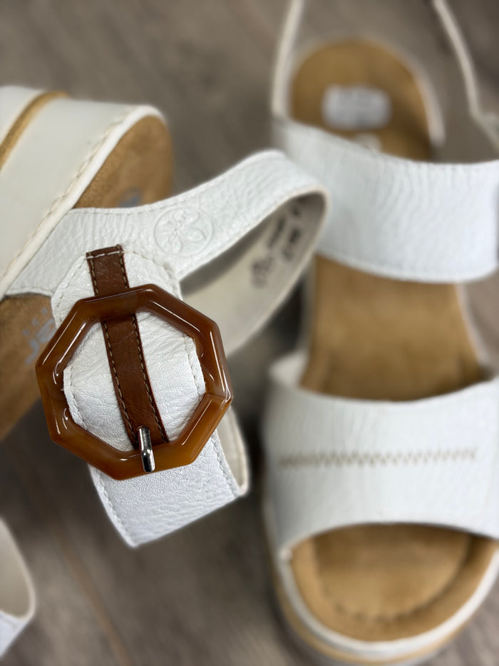 Rieker - White Wedged Sandal