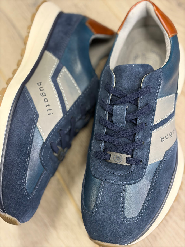 Bugatti - Navy/Brown Sneaker