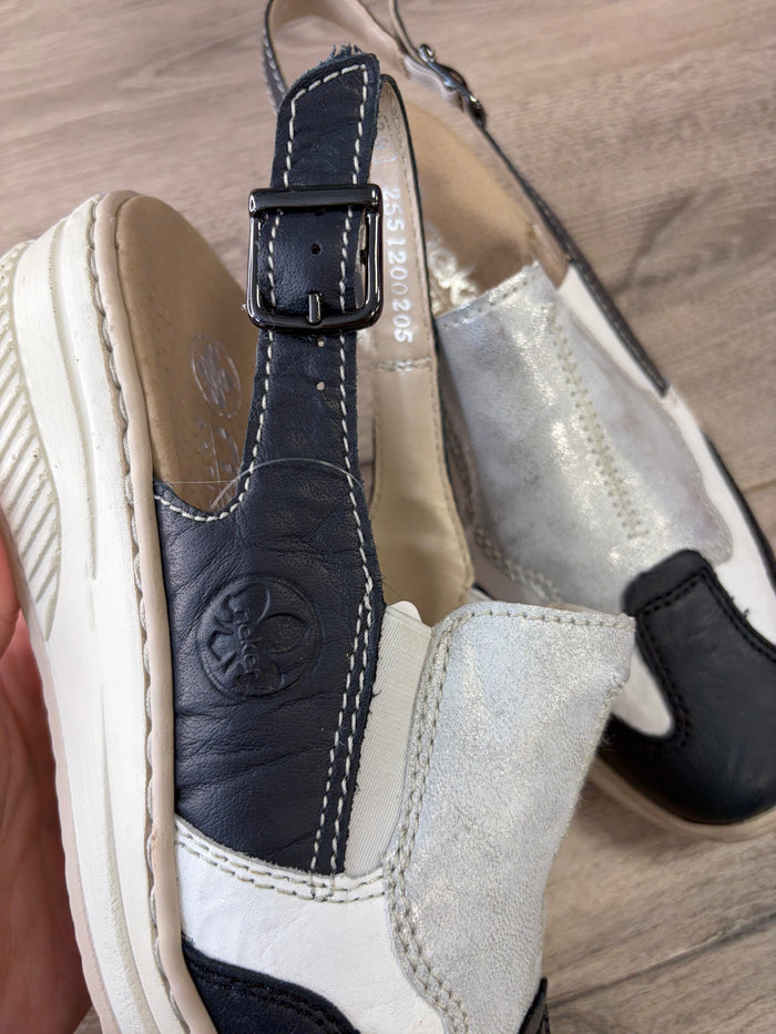 Rieker - Navy Closed Toe Wedge