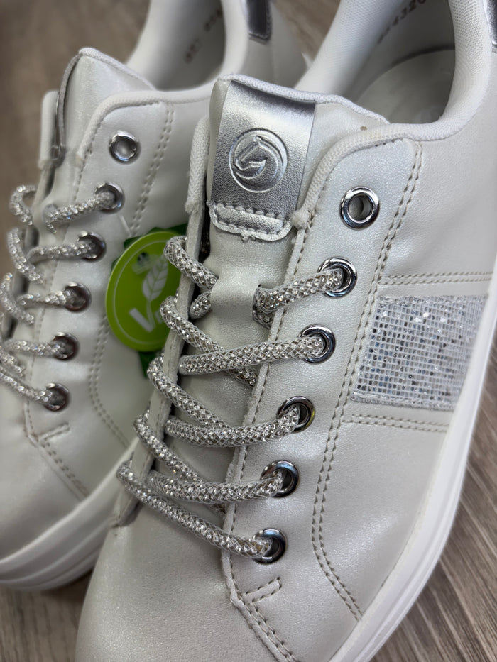 Remonte - Cream Sneaker/Silver Lace