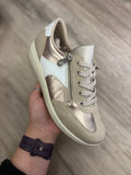 Rieker - Beige/Gold Sneaker