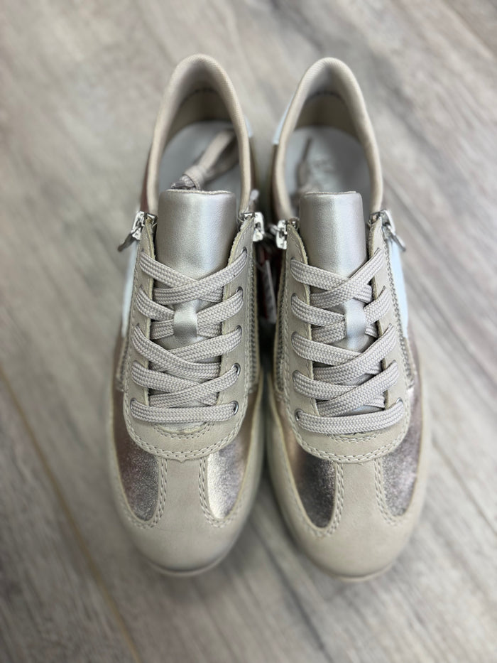 Rieker - Beige/Gold Sneaker