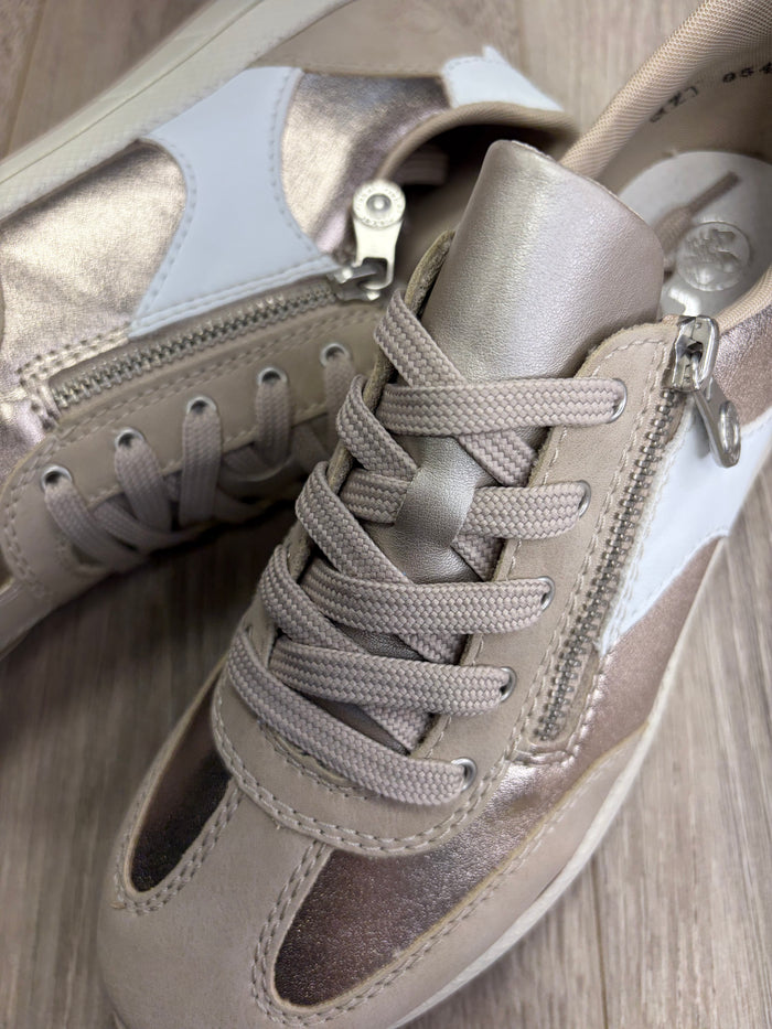 Rieker - Beige/Gold Sneaker