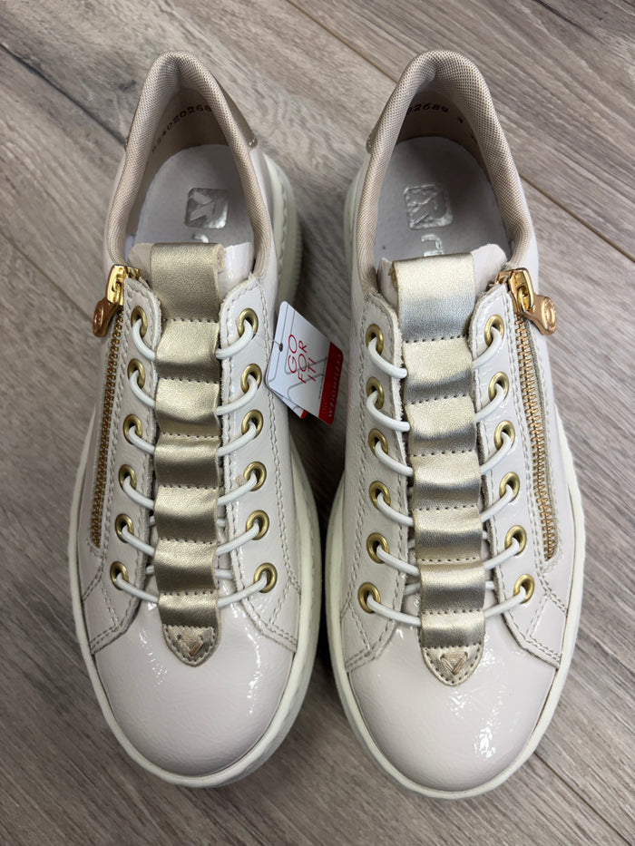 Rieker - Cream Sneaker - Gold Run