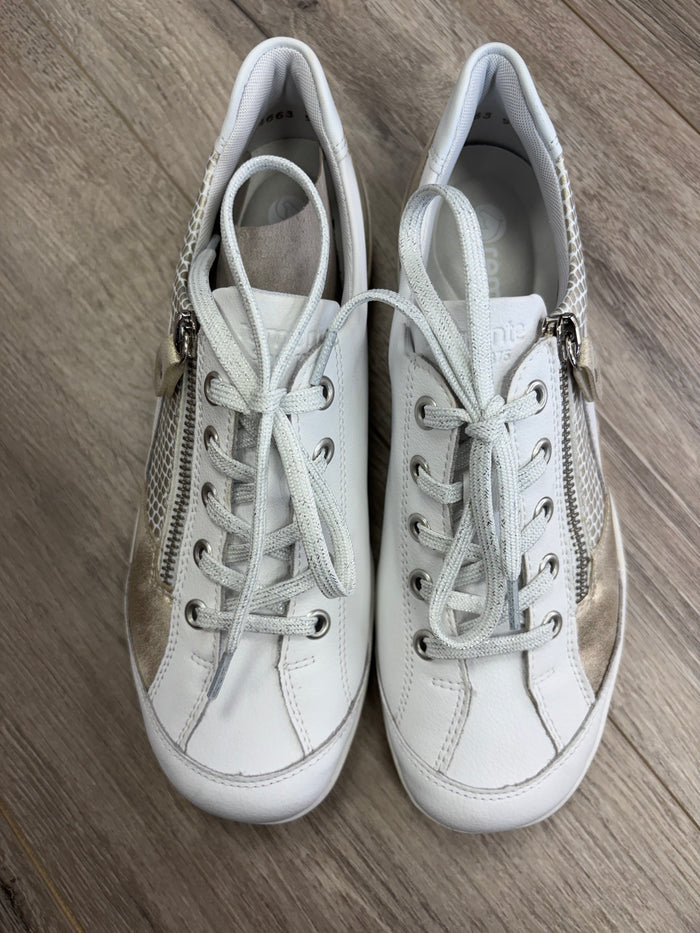 Remonte - White/Gold Trainer