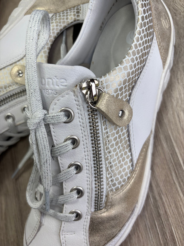 Remonte - White/Gold Trainer