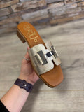Oh My Sandals - Gold Low Heel