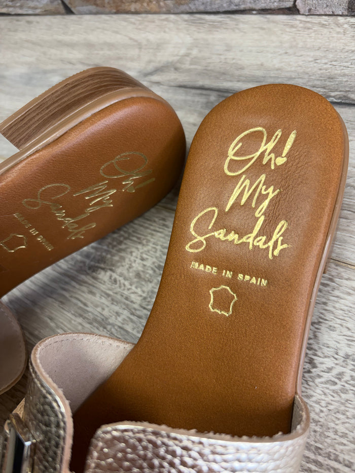 Oh My Sandals - Gold Low Heel