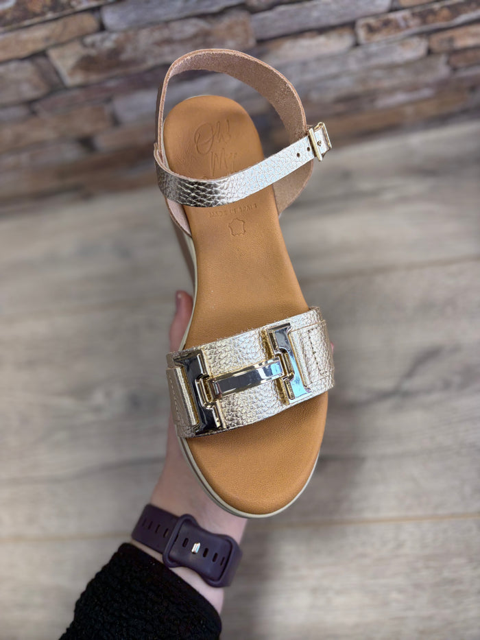 Oh My Sandals - Gold Wedge