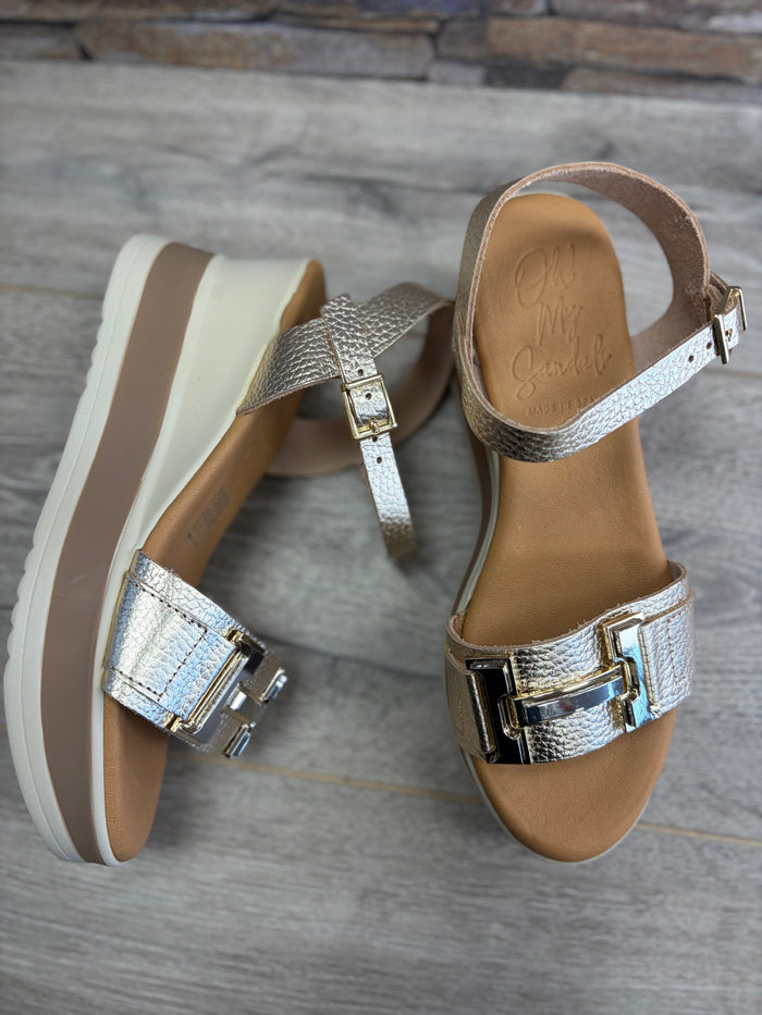 Oh My Sandals - Gold Wedge