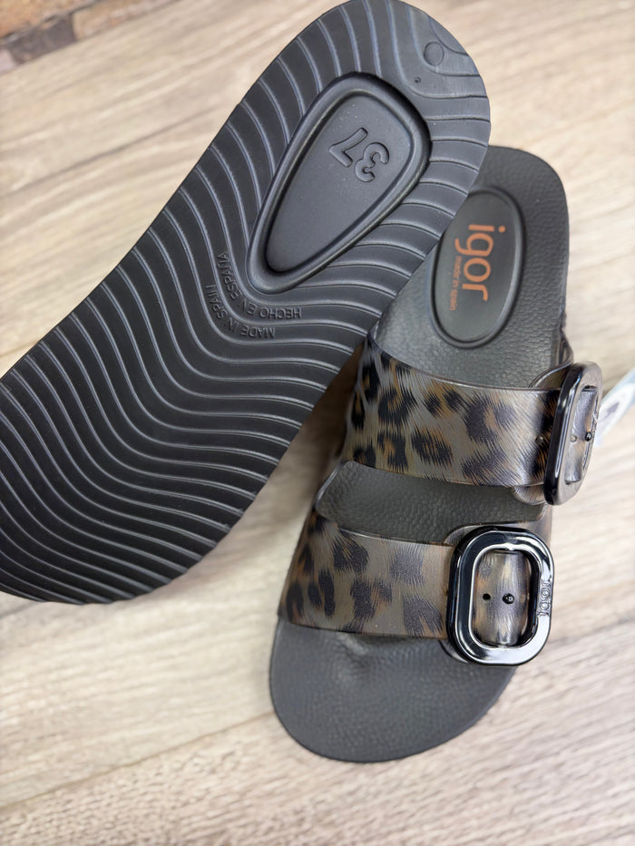 IGOR - Black Leopard Slider