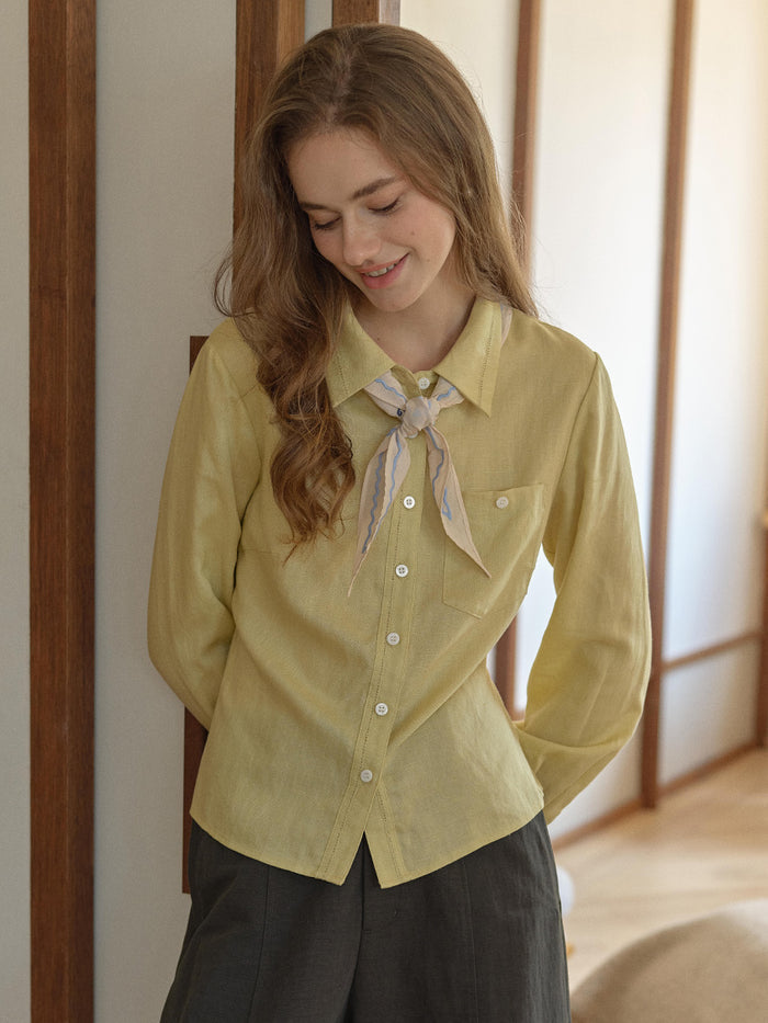 Alessandra Embroidery All-Purpose Lyocell Shirt