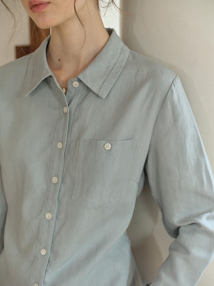 Alessandra Embroidery All-Purpose Lyocell Shirt
