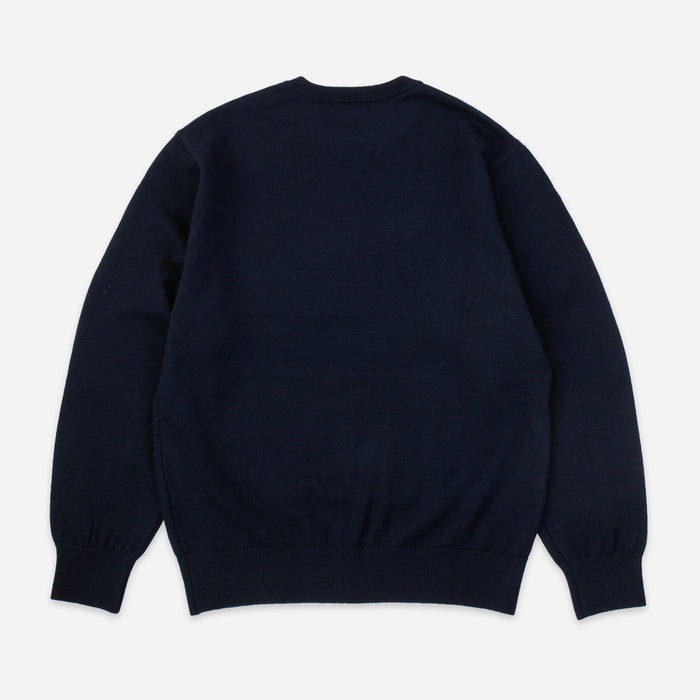 AMERICAN WOOL KNIT CREW - NAVY